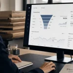 Consultant e commerce observant KPI sur tunnel de commande
