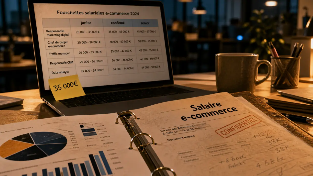 E commerce salaire : 35 000 € brut annuel en France