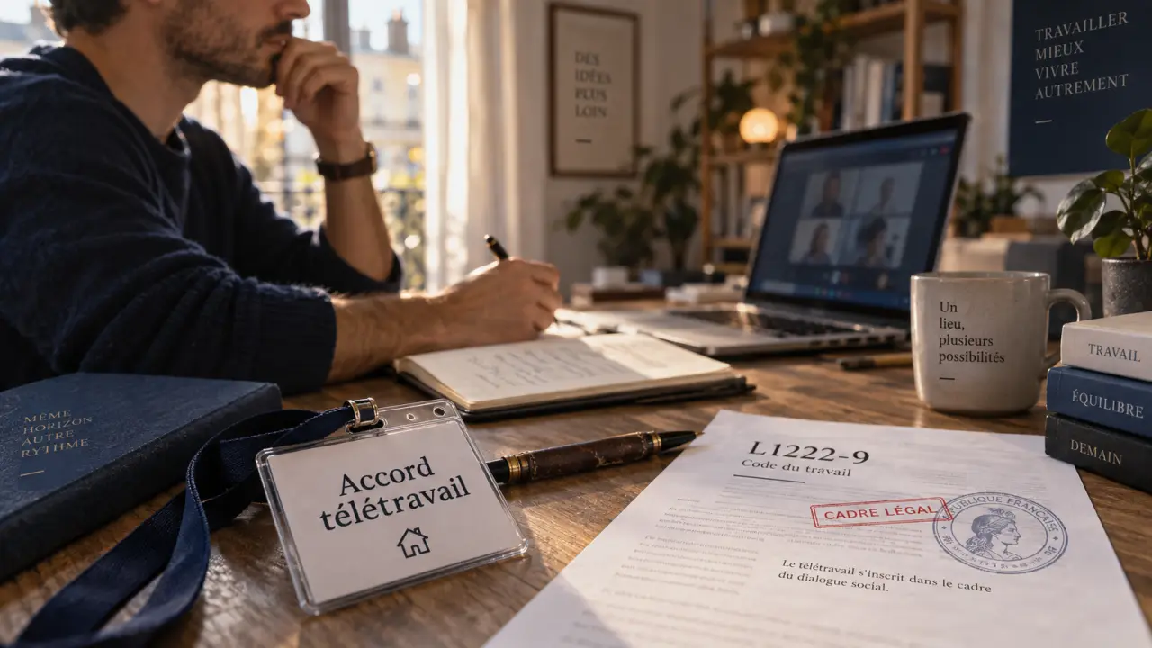 Définition du télétravail : accord télétravail et article L1222-9 à domicile