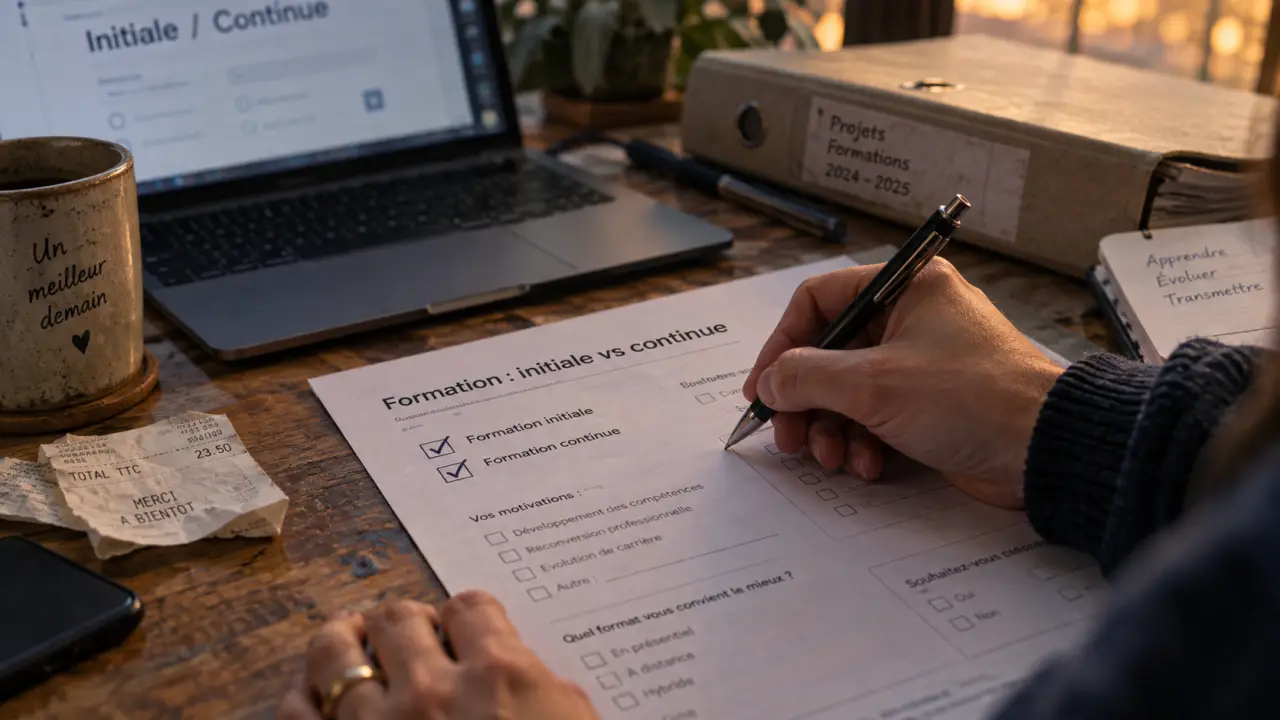 Différence entre formation initial et continue : statut et financement