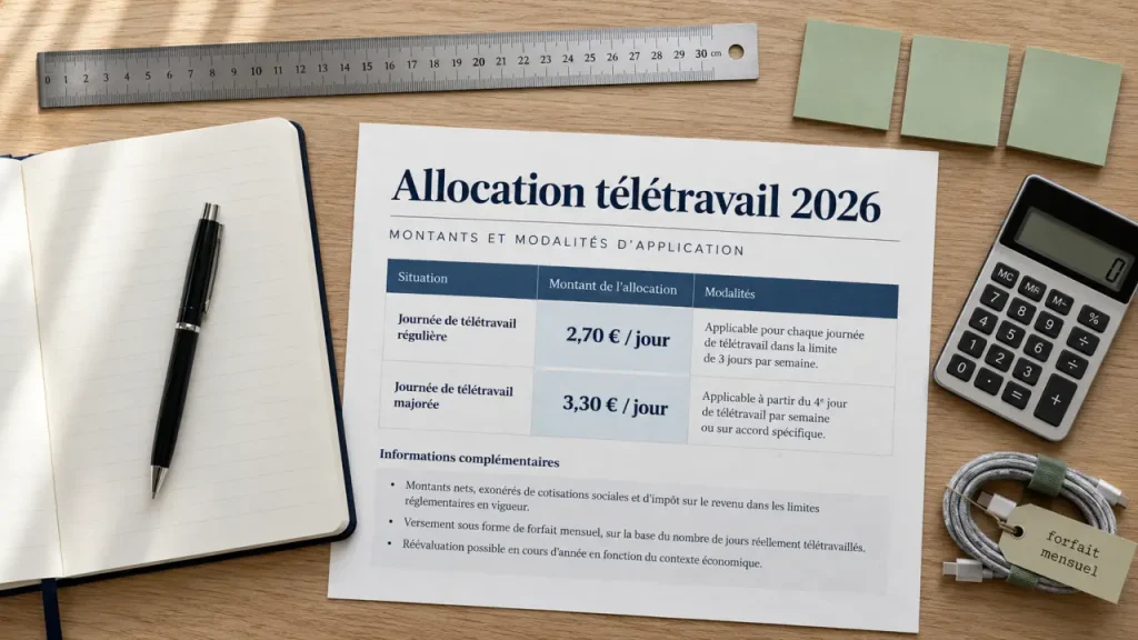 Allocation forfaitaire de télétravail : 22 € par mois ou calcul au jour réel ?